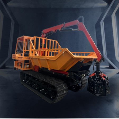 Được trang bị xe ben bánh xích Crane Grab 5000kg